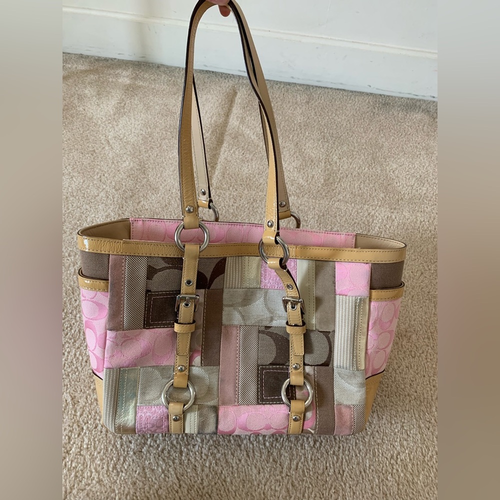Coach patchwork pink purse